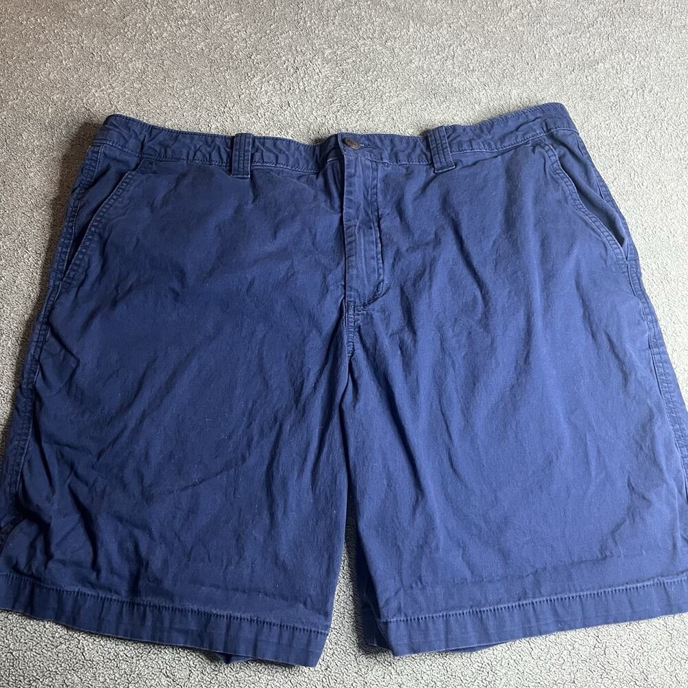 Magellan Outdoors Men’s Navy Blue Flat Front Chino Shorts Size 42W B400